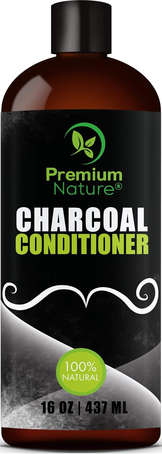 Charcoal Conditioner Sulfate Free Clarifying - Natural Volumizing & Moisturizing Anti Dandruff Activated Charcoal Hair Deep Conditioner for Oily or Dry Scalp Damaged & Color Treated Hair Mens & Women
