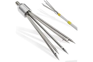 Gefischtter Fishing Gaffs Fishing Harpoon Retractable Fish Pole Telescopic Stainless Steel Fishing Barbed Spear Aluminum Alloy Rod with 8mm Screw for Outdoor Fishing Landing