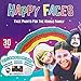 FACE PAINT SET: 30 Piece Kit Including Face Paints, Face Painting Pens, Brushes, Sponge, Stencils & Guide Book. Ideal As Birthday, Halloween, Dressing Up Gift Idea