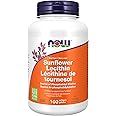 NOW Supplements, Sunflower Lecithin 1200 mg with Phosphatidyl Choline, 100 Softgels