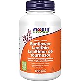 NOW Supplements, Sunflower Lecithin 1200 mg with Phosphatidyl Choline, 100 Softgels