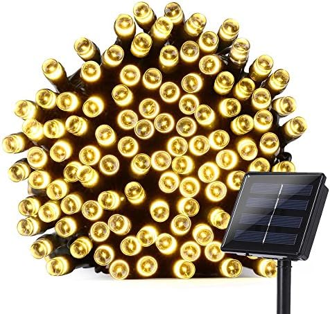 Lumitify Solar Christmas String Lights, 72ft 200 LED Fairy Solar Lights Decorative String Lights for Christmas, Home, Lawn, Patio, Garden, Wedding, Party and Holiday(Warm White)