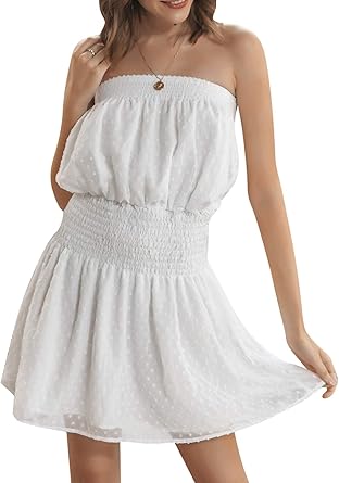 tube top dress white