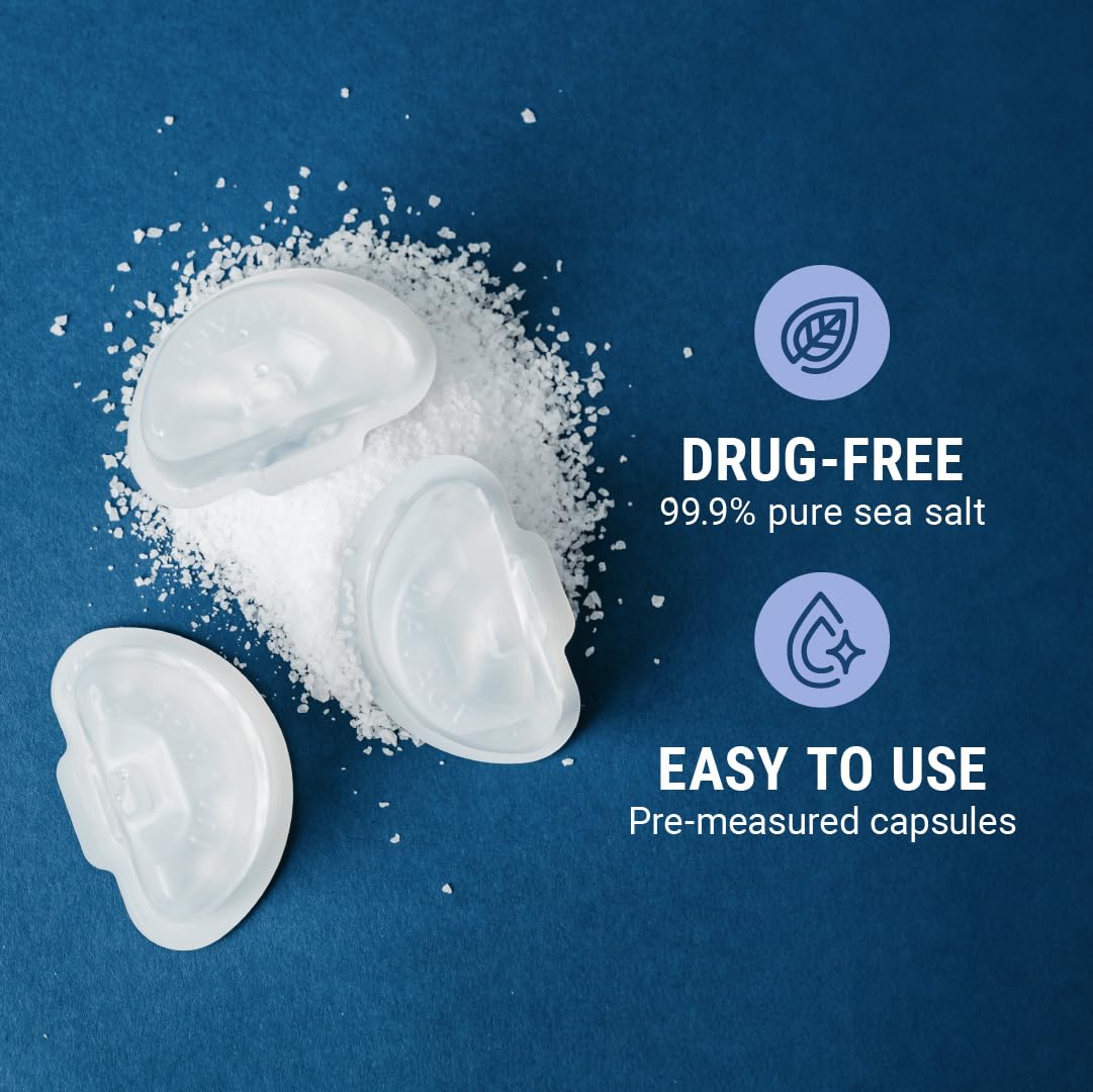 Navage SaltPod w/ Alkalol (3 30-Packs) - Exclusively Designed for Navage Nasal Rinse - Sinus Rinse Alkalol Pods for Fast Relief (90 SaltPod Refills)