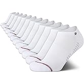 Tommy Hilfiger Womens No Show Socks - 12 Pack Lightweight Athletic Performance Cushioned Running Low Cut Socks for Women