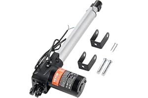 VEVOR Linear Actuator 12V, 10 Inch Heavy Duty 1320lbs/6000N Linear Actuator, 0.19"/s Linear Motion Actuator with Mounting Bracket & IP44 Protection for Electric Door Industrial Machinery Vessels Cargo