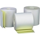 PM Company Perfection Two Ply Carbonless Rolls, 3 X 95 Feet, White/Canary | 50 Rolls Per Carton (07901) - Kitchen Printer Paper Compatible with Star SP700 Printer Paper, SP2000 480 220&ndash;Ribbons Required