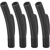 uxcell Leather Cord End Clasp, 4Pcs 2mm Hole Column Clasps Connectors, Stainless Steel Clasps Closures Leather Cord Buckle for Making DIY Supplies Crafts, Black(4mm)