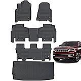 LJWAITO Floor Mats & Trunk Mat for Jeep Wagoneer