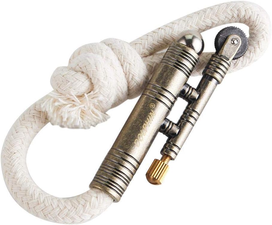 Novetly Rope Lighter Sailors Trenches Army Navy Windproof Lighter Camping Outdoor Survival Fire Lighting Gift (Bronze)