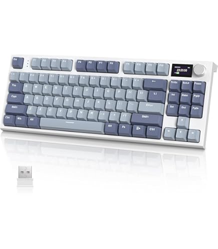 Teclado Gamer Mecanico Sem Fio RGB Attack Shark K86 com Tela