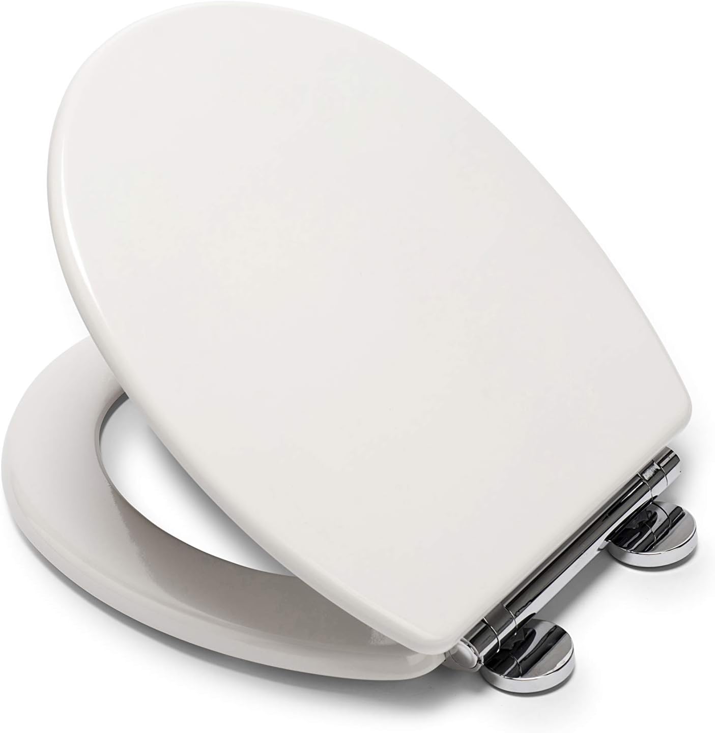 Croydex Lugano White Wooden Toilet Seat - Image 4