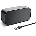 shuley Computer Speaker for Desktop, Wired PC Speaker, Portable USB Speaker for Laptop, Plug and Play, Sound-bar for Office, Home and Gaming (Black-M)