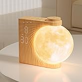 Sunrise Alarm Clocks for Heavy Sleepers,Night Lamp Clocks for Bedrooms with Moon Light,10 Light Effects,30/60/90 Timer,10 Sle