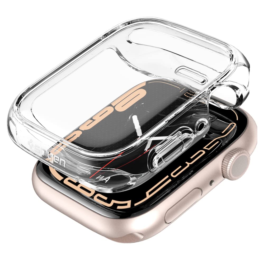 Spigen Ultra Hybrid Case Compatible with Apple Watch 9/8/7 45mm - Crystal Clear (Transparent)