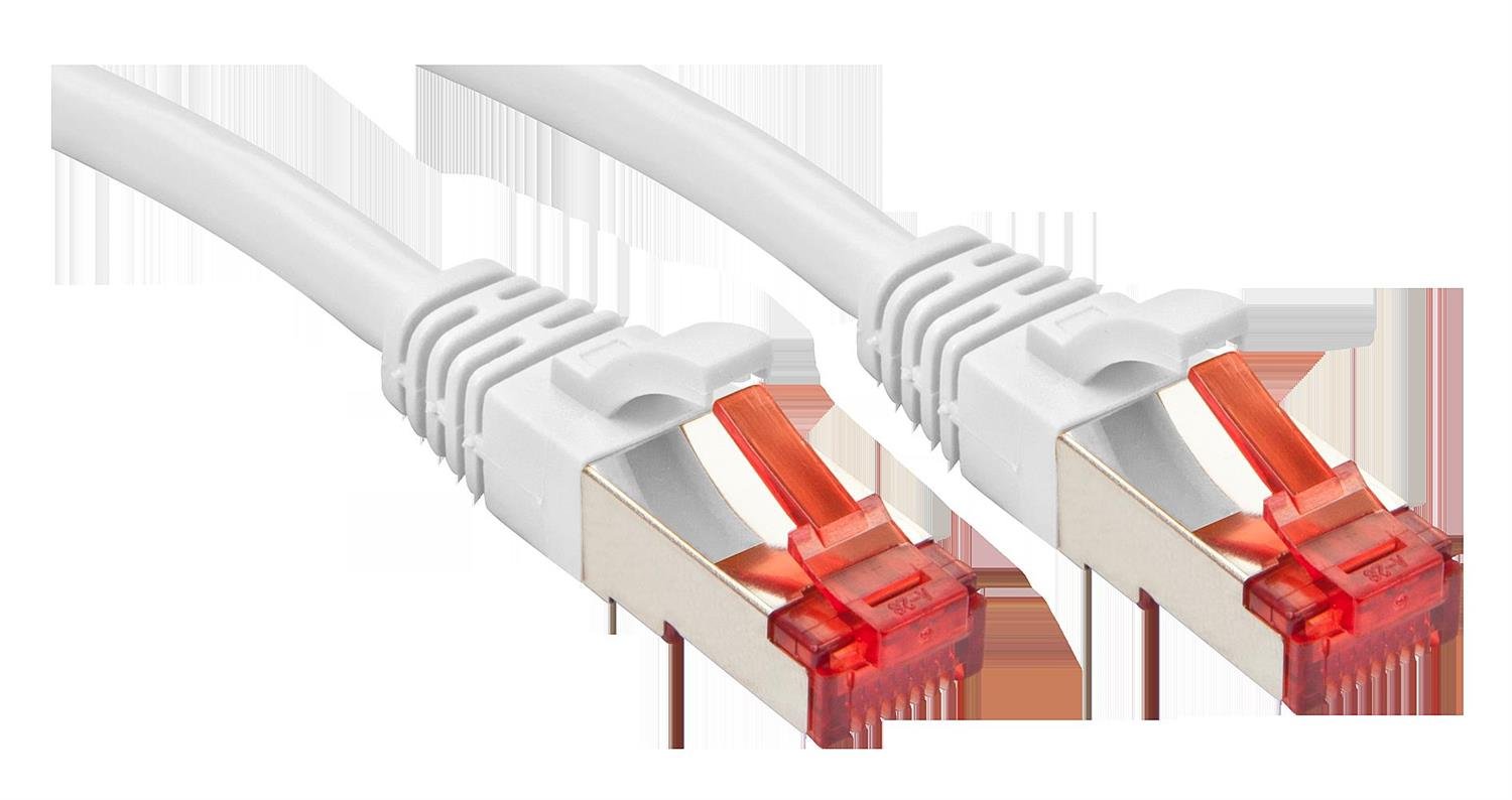 LINDY Cat.6 S/FTP Network Cable, Copper, 250MHz, White, 1 m