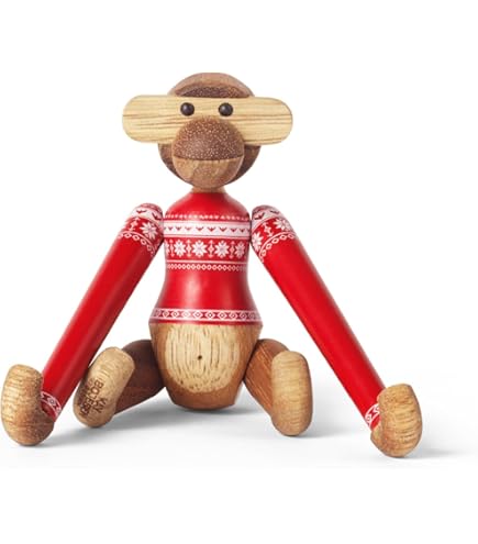 Amazon.com: Kay Bojesen Monkey Mini Wooden Figurines, Dark Stained