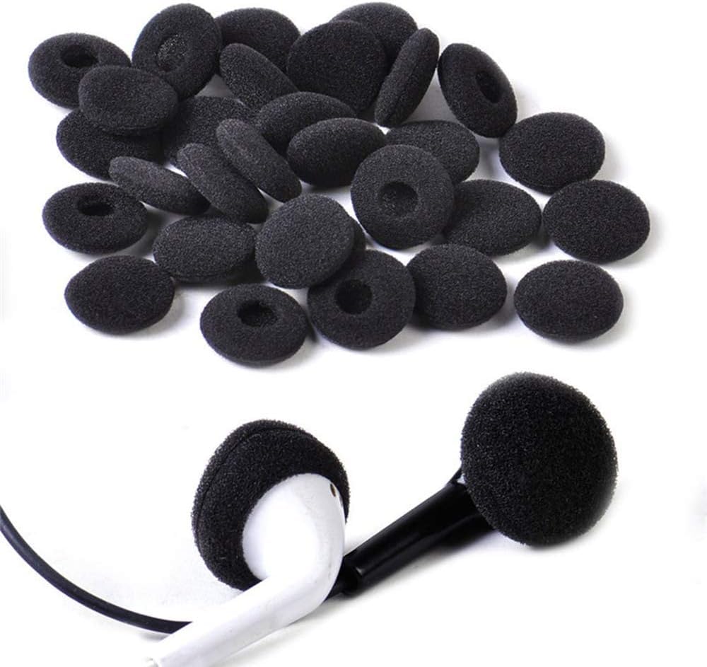 24Pcs Black Replacement Ear Pads 18mm Practical Design and Durable，Electronics and Photo