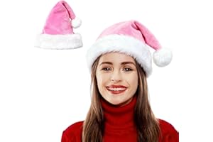 LKQBBSZ Christmas Hat Santa Claus Hats Thicken Xmas Holiday Hat Women Men for Christmas New Year Festive Party Supplies