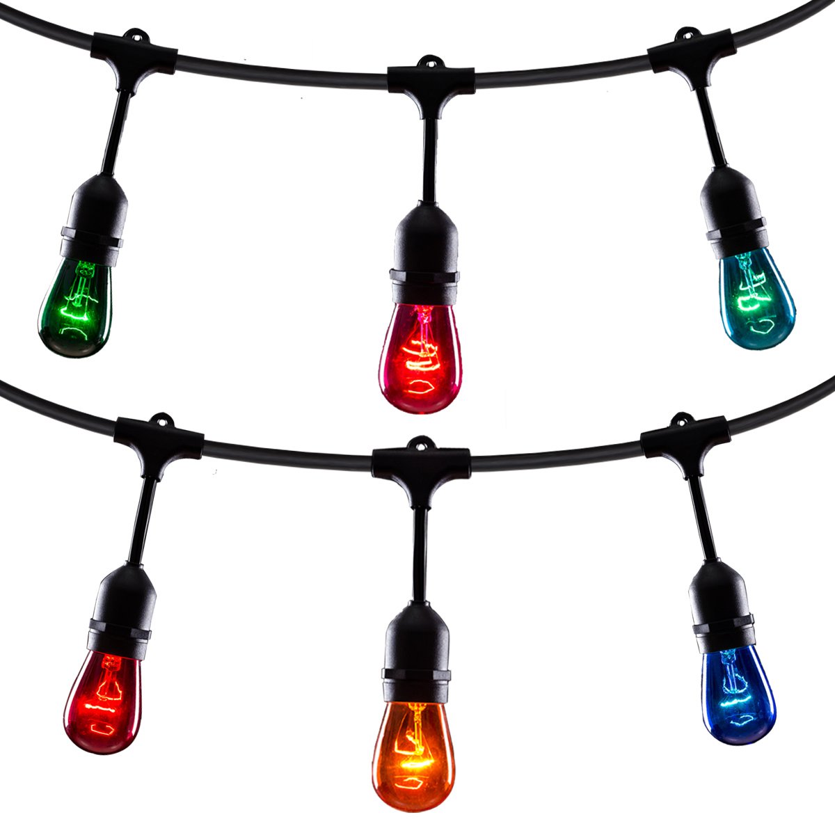 ONOTech Commercial Grade Outdoor, Indoor String Lights Strand 10 E26