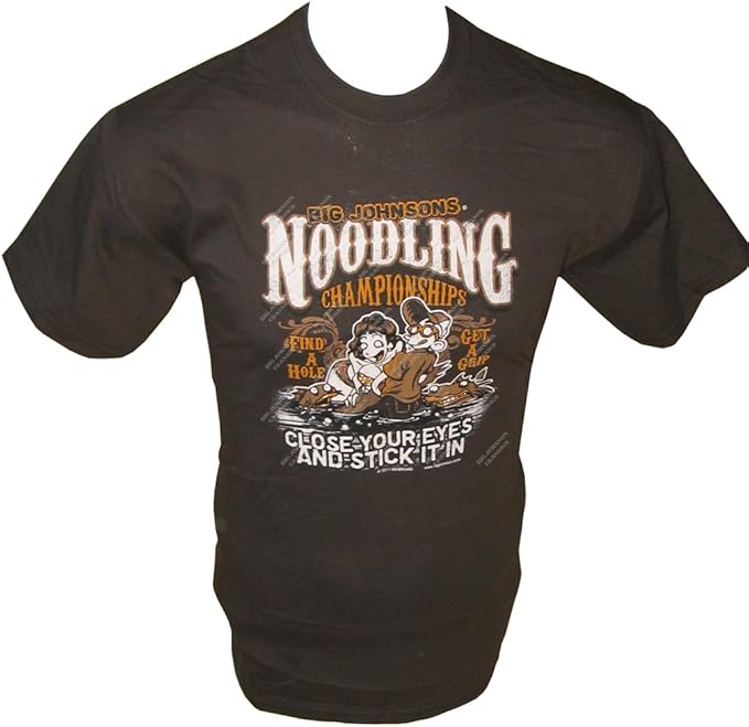 Big Johnson Wels Noodling Champ T Shirt Herren Jungen Braun Amazon De Bekleidung