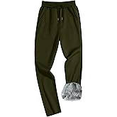 MACHLAB Men's Winter Fleece Joggers Pants Sherpa Lined Sweatpants Warm Thick Track Pants