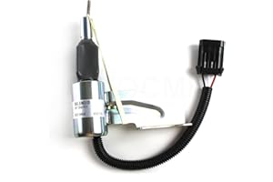 SINOCMP 2003ES 1813867C1 Stop Solenoid Valve Fuel Shut Off 12V Flameout Switch 2003ES-1813867C1 for Diesel Fuel Engine Equipment, 3 Month Warranty