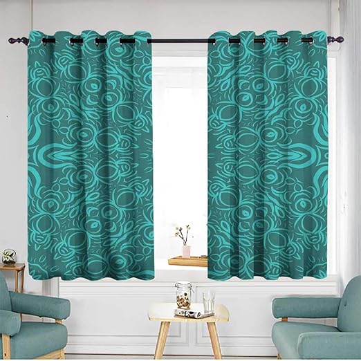 Amazon Com Extra Wide Patio Door Curtain Seamless Floral Pattern