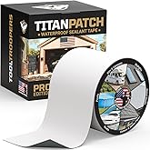 TITANPATCH PRO Waterproof Sealant Tape &ndash; White 4" x20' &ndash; Stops Leaks Fast &amp; Stays Sealed for 15+ Years &ndash; Sticks to RVs, Roofs, Pools, Boats, Gutters &ndash; Built for Harsh Weather (-40&deg;F to 190&deg;F)