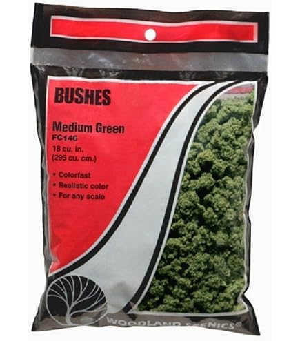 Herbe Synthétique Woodland Scenics Medium Green - Turf Grossier 18 à 25,2 Pouces Cubes Pour Modélisme - 10