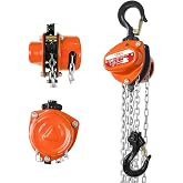 TKK 1/4 Ton Chain Hoist, 550 lb, 10 ft Lift, 255 mm Min. Hook Distance | Compact hand chain hoist with 2 heavy duty hooks for garages, warehouses, automotive work and equipment handling.