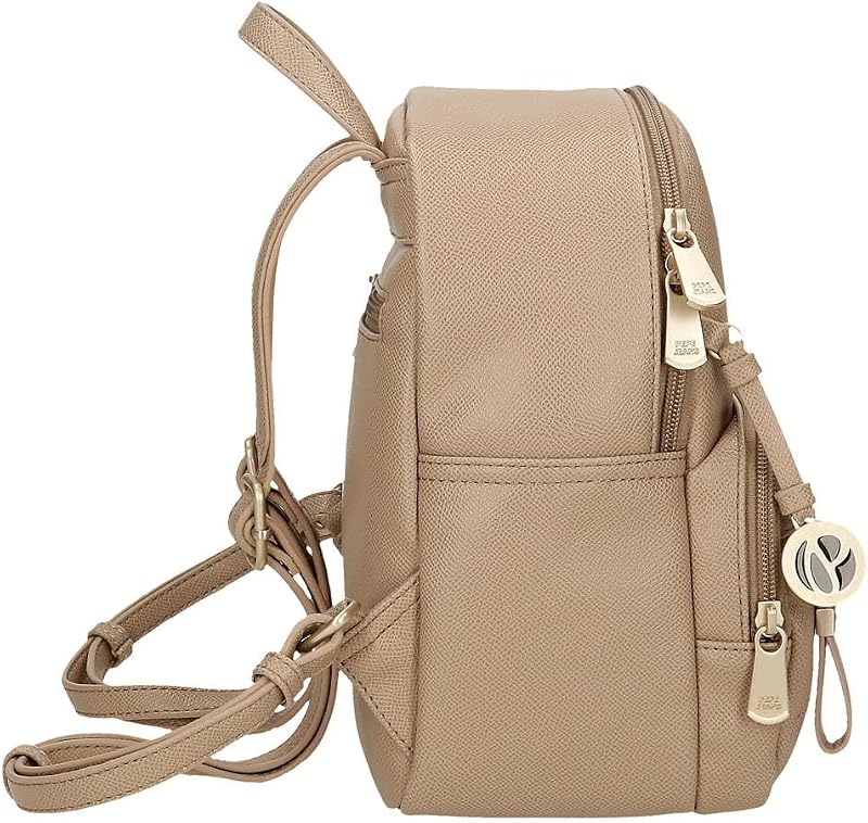 Elia Rucksack, lässig, Beige, 20 x 25,5 x 10 cm, Kunstleder, 5,1 l von Joumma Bags, Beige, Talla única, Lässiger Rucksack