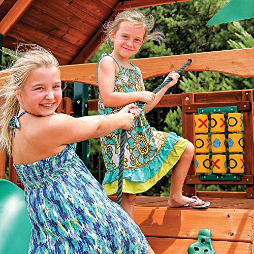 Gorilla Playsets 010033AP Mountaineer Clubhouse Wood Swing Set with