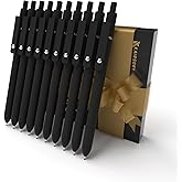 Kairsory Gel Pens,0.5mm Fine Point Quick Dry Pens Smooth Writing Japanese gel pen,High-End Series Black Ink nurse aesthetic gel pen for Journaling Note Taking(10 Pcs Black Ink- Black shaft pens)