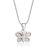 Cherished Moments 14K Gold-Plated or .925 Sterling Silver Pink Butterfly Earrings with CZ – Screw Back for Toddlers, Kids, Little Girls