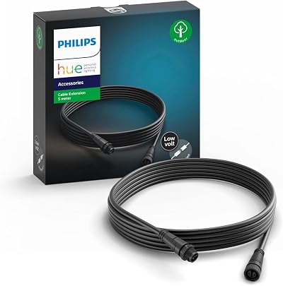 Philips Hue Outdoor Extension Cable 5M Black Plug and Play