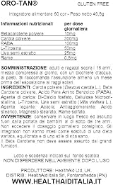 HealthAid OroTan Sun Tanning 60 Tablets - Carrot Beta Carotene PABA L-Tyrosine view 3