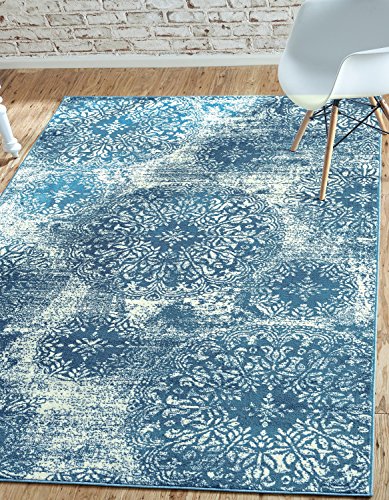 Unique Loom 3141615 Area Rug, 6" x 9", Blue