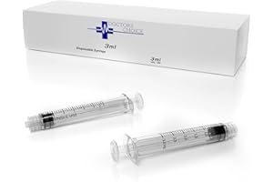DOCTORS CHOICE 3mL Luer Lock Syringe, Sterile, Individually Wrapped, No Needle (Box of 100)