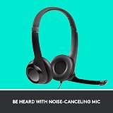 Logitech C270 Webcam HD 720p Video and Audio + H390 USB Headset Black view 5