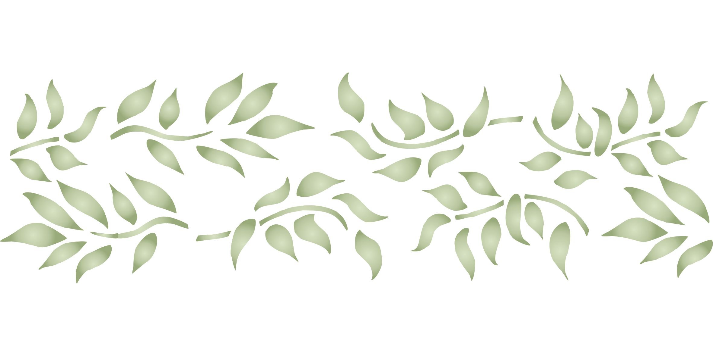 Leaf Stencil - 32 x 11.5cm - Reusable Leaf Border Foliage Wall Stencil Template