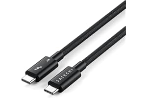 Satechi Certified Thunderbolt 5 Cable, 240W PD, 120Gb/s Data, Dual 8K@60Hz, Triple 4K@144Hz, Braided Thunderbolt 5/4/3, Compa
