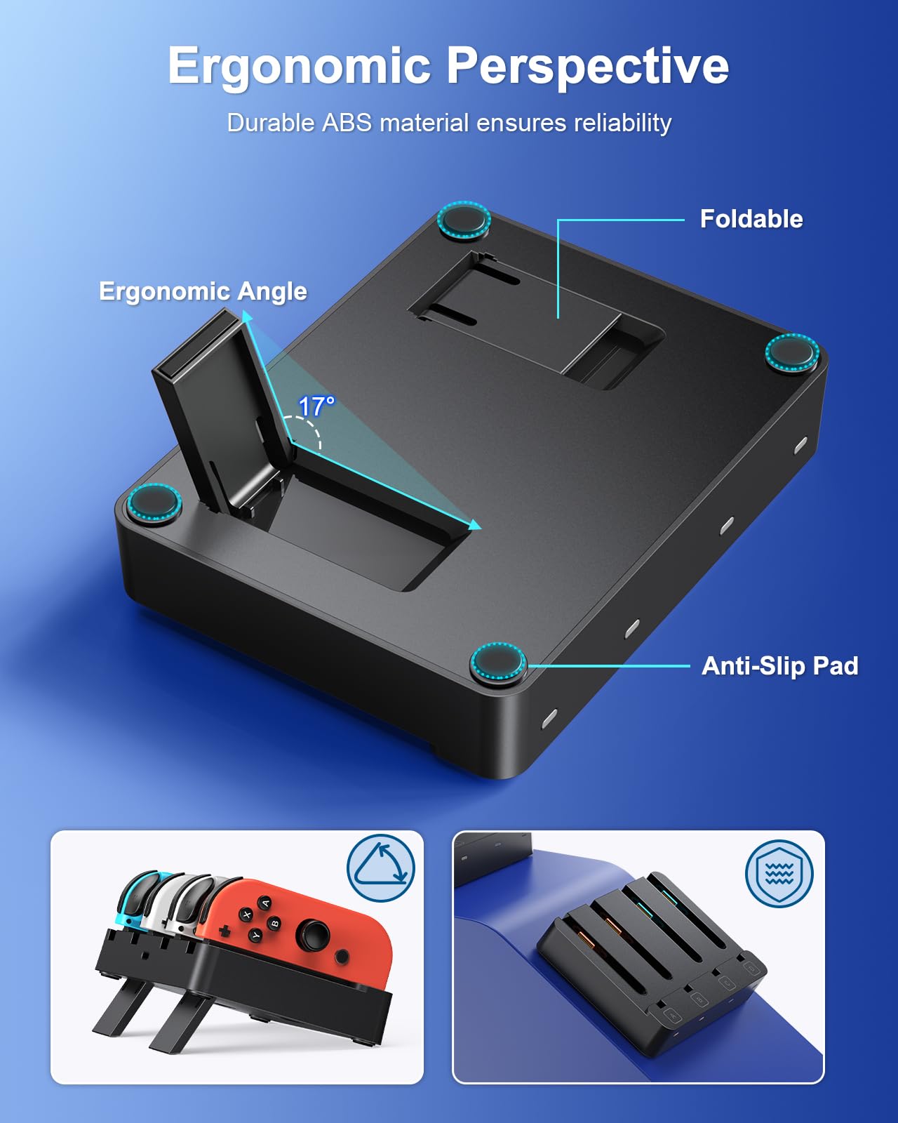 [Fit für Switch 2&1] 8 in 1 Controller Ladestation für Nintendo Switch 2/Switch1/OLED Modell Zubehör, WAXITY Schnelle Magnetische Horizontale Ladegerät für Joy Con 2 & für Joycon 1 mit USB Ladekabel 5