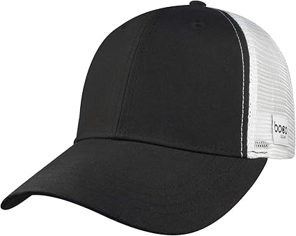 plain black trucker cap