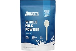 Judee's Pure Whole Milk Powder 2.5 lb (40oz) - 100% Non-GMO, rBST Hormone-Free, Gluten-Free and Nut-Free - Pantry Staple, Bak