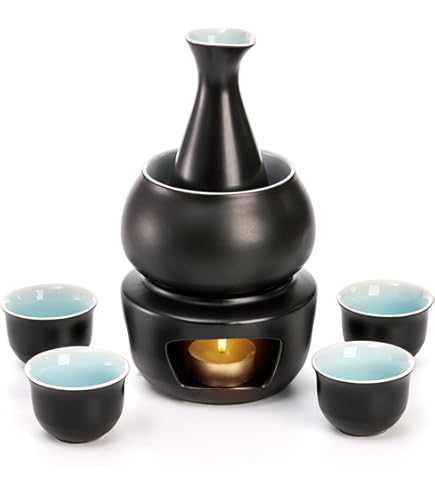 Amazon.com | Tosnail 7 Pieces Ceramic Japanese Sake Set with