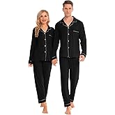 SWOMOG Family Christmas Pajamas Set Women & Men Long Sleeve Pj Set Party Sleepwear Button-Down Loungewear Set