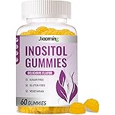 Jiaoming Myo-Inositol & D-Chiro Inositol Gummies for Female，PCOS Gummy for Women Menstrual Cycle Health & Wellness, 40:1 Ratio Inositol with Vitamin D3 Magnesium Glycinate, Folate & Zinc