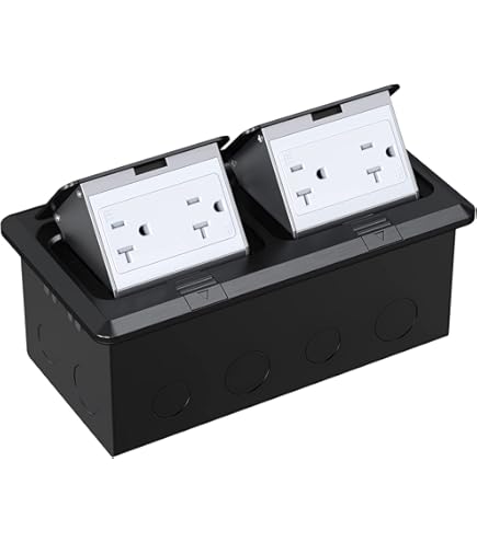 KYHSHJ Recessed Flat Hidden Socket Kit With 2 * 15A Receptacle,4.8A*2