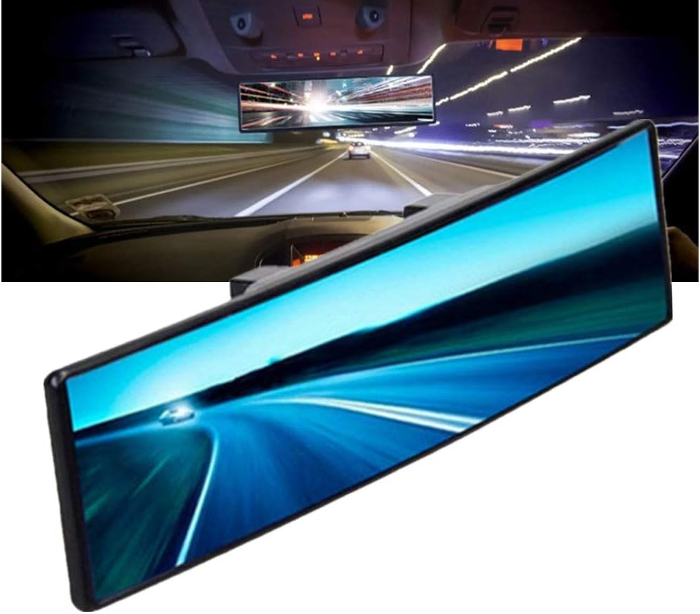 Milopon Panorama Rear View Mirror Car Interior Rear View Mirror Universal Interior Mirror Car Truck Anti Blend Panoramic Mirror Car Rear View Mirror Dimmable